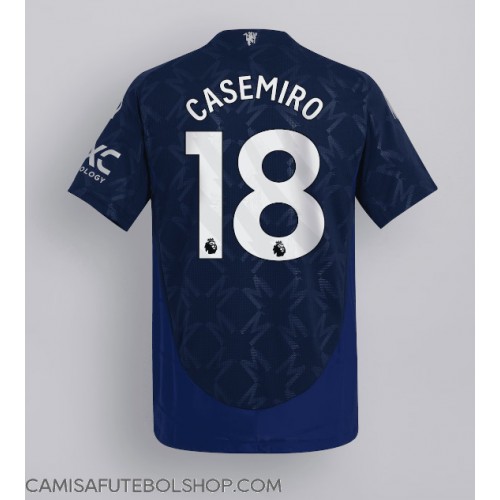 Camisa de time de futebol Manchester United Casemiro #18 Replicas 2º Equipamento 2024-25 Manga Curta